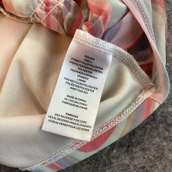 Madden NYC Semi-Sheer Ruched Corset Style Long Sleeve Top, Blushing‎ Bride XL - Picture 8 of 8